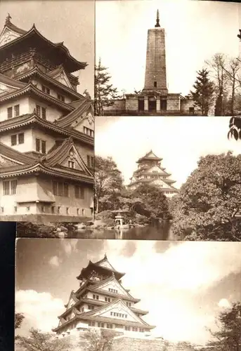 354818,LOT Collection 10 Karten/Postcards Asia China Japan Tempel Gebäude Turm