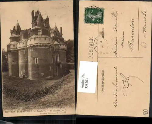 358263,Picardie Somme Abbeville Rambures Le Chateau Schloss
