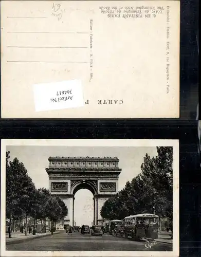 364617,Paris L Arc de Triomphe de l Etoile Triumphbogen Bus 