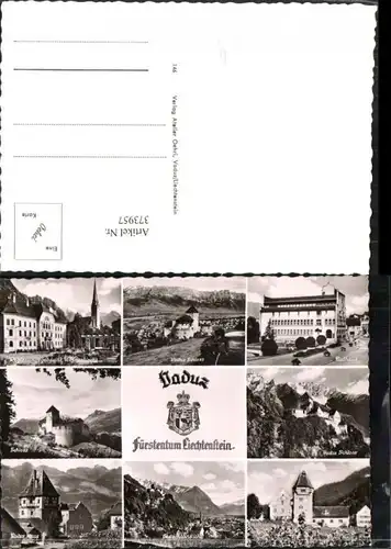 373957,Fürstentum Liechtenstein Vaduz Rathaus Schloss Rotes Haus Mehrbildkarte