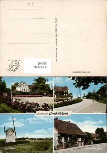 383992,Groß Sisbeck b. Twülpstedt Windmühle Mühle Dorfplatz Gemischtwaren Heber Mehrbildkarte