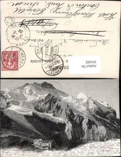 391692,Kleine Scheidegg m. Jungfrau Bergkulisse Kt Bern