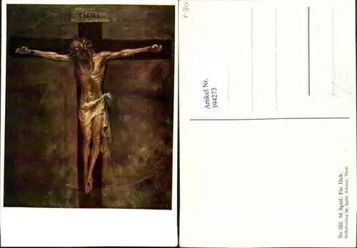 394273,Künstler AK M. Spötl Für Dich Kruzifix Jesus Religion