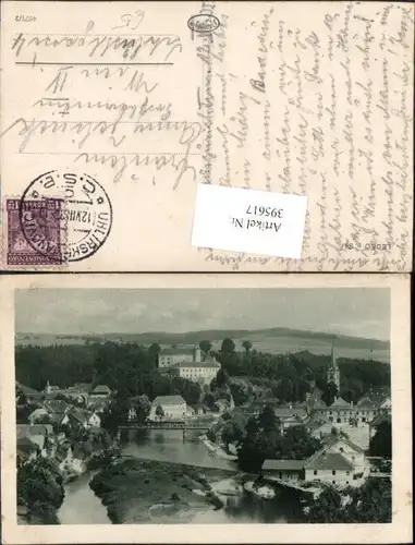 395617,Ledec nad Sazavou Ledetsch Teilansicht Brücke Schloss Burg