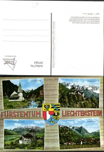 397885,Fürstentum Liechtenstein Schloss Vadzu Kirchlein in Steg Mehrbildkarte