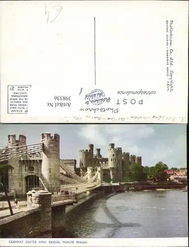 398336,Wales Conway Castle and Bridge Burg Brücke