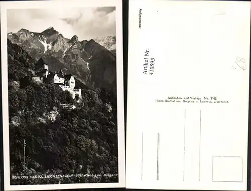 410595,Principality of Liechtenstein Schloss Vaduz Bergkulisse pub Risch-Lau 3761