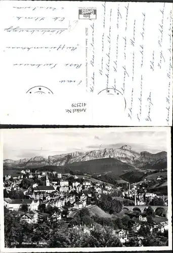 412579,Herisau Totale m. Säntis Bergkulisse Kt Appenzell