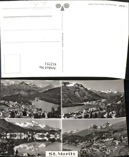 412751,St. Moritz Totale Mehrbildkarte Kt Graubünden