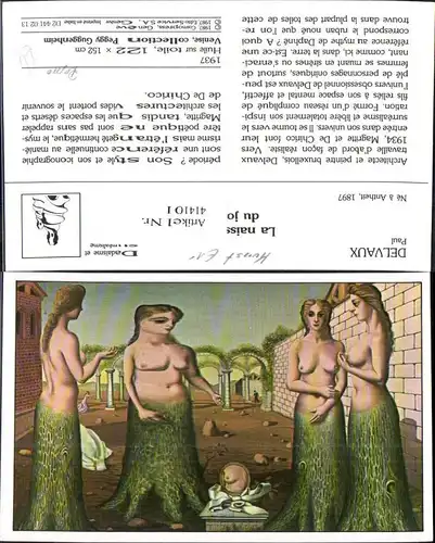 414101,Repro Künstler Ak Paul Delvaux La naissance du jour Surrealismus Erotik Barbusige Frauen