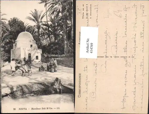 414769,Nefta Marabout Sidi M Cir Tunesien Esel Volkstypen Afrika