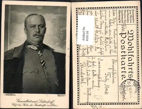418110,Generalleutnant Ludendorff Adel Monarchie Deutschland