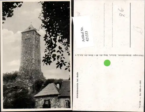 421333,Halle an d. Saale Burg Ruine Giebichenstein Turm