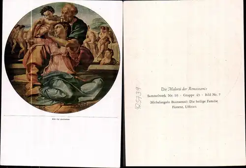 425739,Künstler Ak Michelangelo Buonarroti Die heilige Familie Religion Renaissance