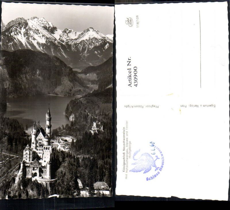 430900,Foto Ak Königsschloss Schloss Neuschwanstein Schwangau b. Füssen