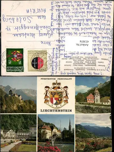 433074,Fürstentum Liechtenstein Vaduz Schloss Rotes Haus Regierung Mehrbildkarte