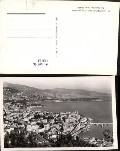 433173,Monaco Monte-Carlo Vue generale Le Cap Martin et l'Italie Totale