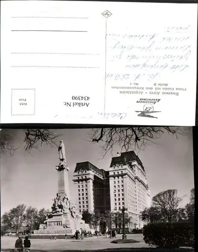 434390,Argentina Buenos Aires Plaza Colon m. Kriegsministerium Gebäude Denkmal