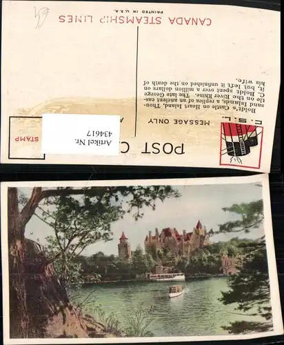 434617,Ontario Thousand Islands Boldts Castle on Heart Island Schloss