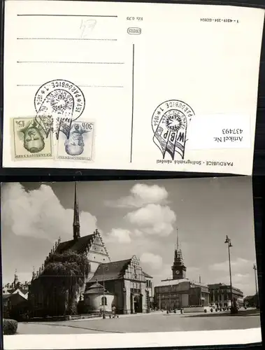 437493,Pardubice Pardubitz Stalingradske namesti Platz Kirche Turm