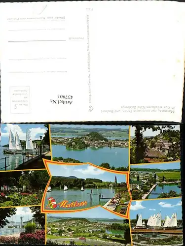 437901,Mattsee Totale Segelboote Strandbad Park Mehrbildkarte