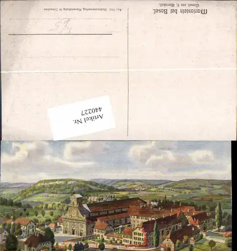 440227,Künstler AK V. Marschall Mariastein b. Basel Kloster Kt Basel-Land