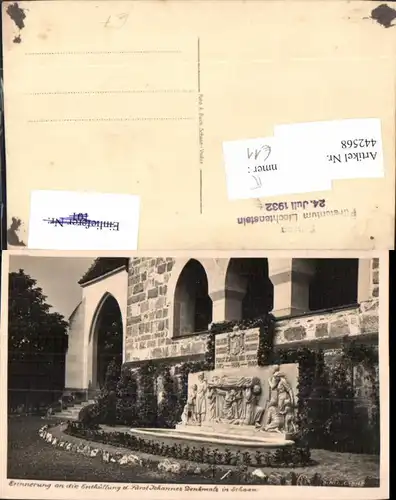 442568,Fürstentum Liechtenstein Schaan 1932 Enthüllung d. Fürst Johannes Denkmals