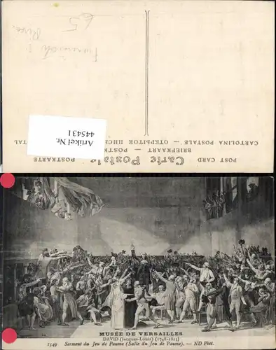 445431,Künstler Ak J. L. David Franz. Revolution Serment du Jeu de Paume 19. Jhdt.