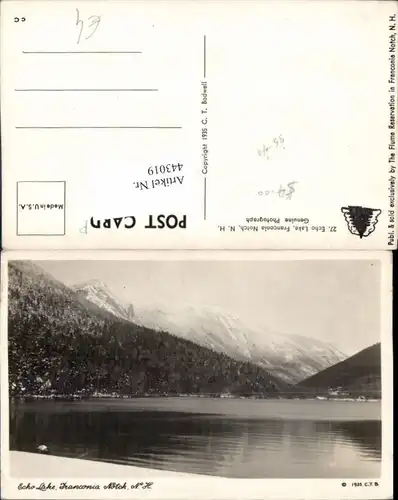 443019,New Hampshire Franconia Notch Echo Lake See Bergkulisse