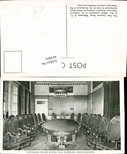 443095,Washington D.C. Pan American Union Building Governing Board Room Innenansicht