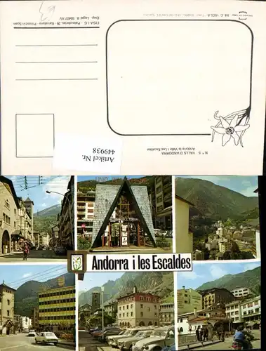 449938,Andorra Les Escaldes Totale Straßenansicht Mehrbildkarte