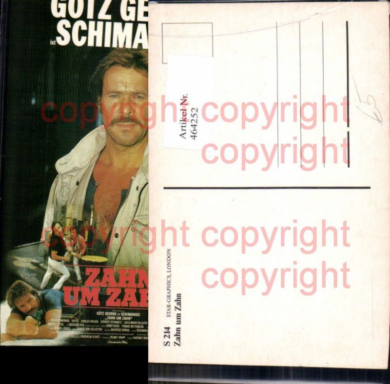 464252,Film Reklame Zahn um Zahn Götz Schimanski Nr. 464252 oldthing Film 464252,Film Reklame Zahn um Zahn Götz Schimanski Nr. 464252 oldthing Film