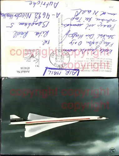 474116,Flugzeug zivil Concorde Dans Le Ciel de France