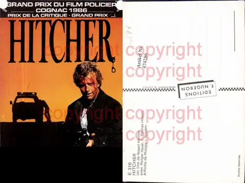 474286,Film Reklame Hitcher Rutger Hauer C. Thomas Howell