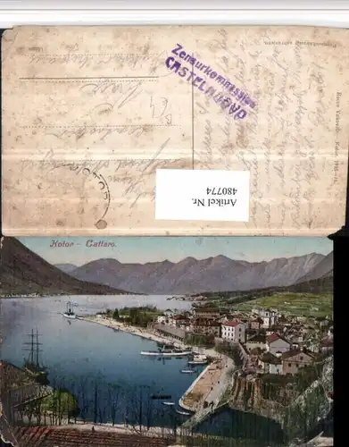 480774,Montenegro Kotor Cattaro Totale Bergkulisse