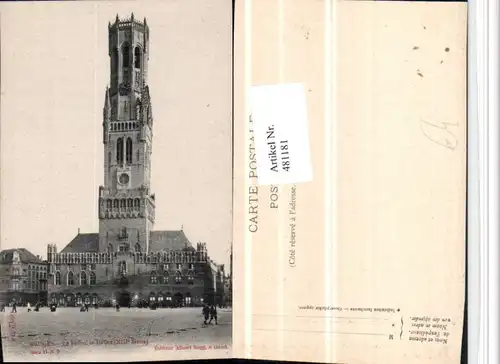 481181,Belgium Bruges Brügge Le Beffroi et Halles Glockenturm Turm