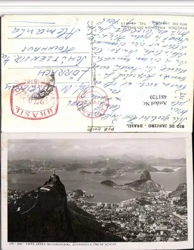 481720,Brazil Rio de Janeiro Vista aerea do Corcovado Totale