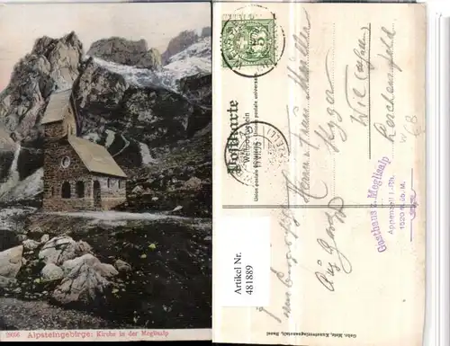 481889,Alpsteingebirge Kirche in der Meglisalp Kt Appenzell