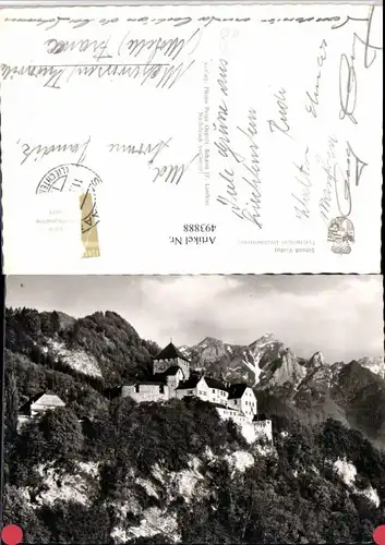 493888,Fürstentum Liechtenstein Schloss Vaduz Bergkulisse
