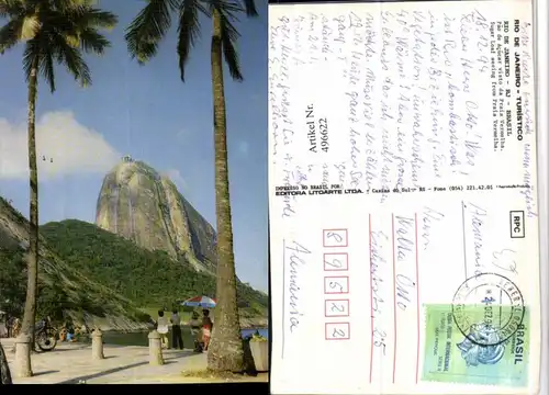 496622,Brazil Rio de Janeiro Pao de Acucar visto da Praia Vermelha Zuckerhut