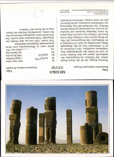 496636,Mexico Tula Basaltstelen toltekischer Krieger Säulen