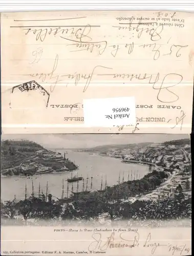 496956,Portugal Porto Barra do Douzo Teilansicht Segelschiffe