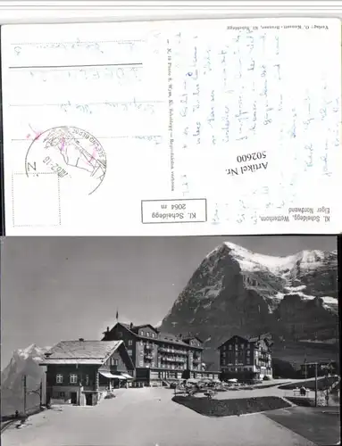 502600,Kleine Scheidegg b. Wengen m. Wetterhorn Bergkulisse Kt Bern