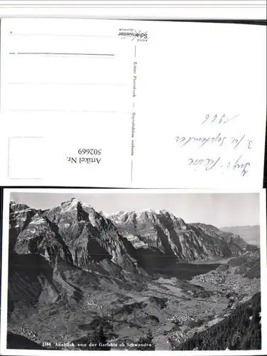 502669,Ausblick von d. Garichte b. Schwanden Bergkulisse Kt Glarus