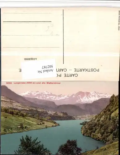502787,Lungernsee See b. Lungern m. Wetterhörner Bergkulisse Kt Obwalden