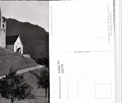 502792,St. Niklausen Kapelle Kirche Kt Obwalden