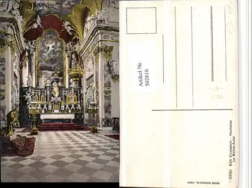 502816,Einsiedeln Stift Kloster Kirche Hochaltar Kt Schwyz
