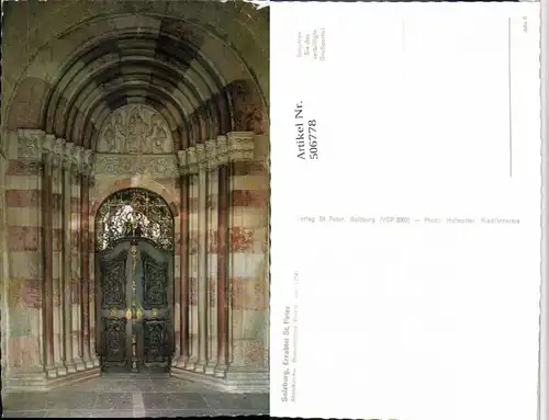 506778,Salzburg Erzabtei St. Peter Abteikirche Romanisches Portal