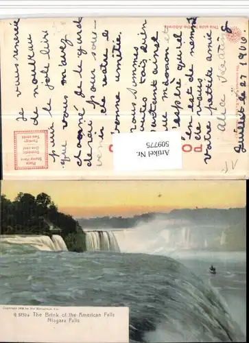 509775,Künstler AK New York Niagara Falls Wasserfall