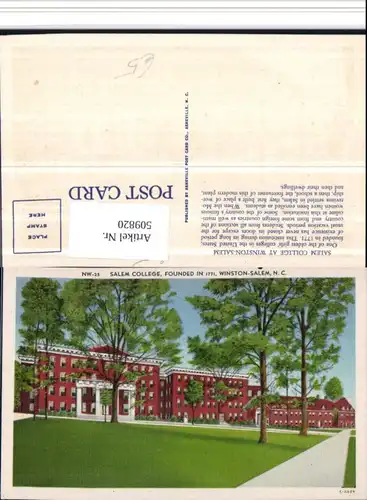 509820,North Carolina Winston-Salem College Schule Gebäude